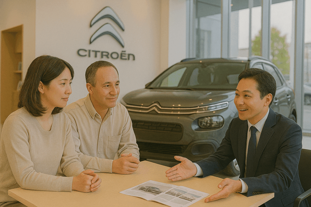 シトロエンディーラーでの商談