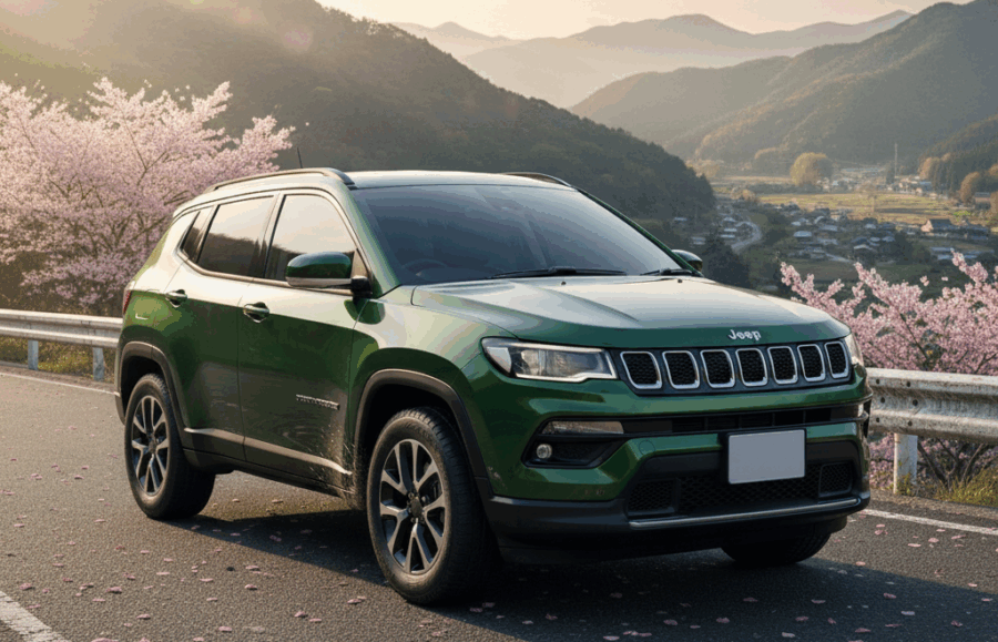 ジープコンパスの緑色