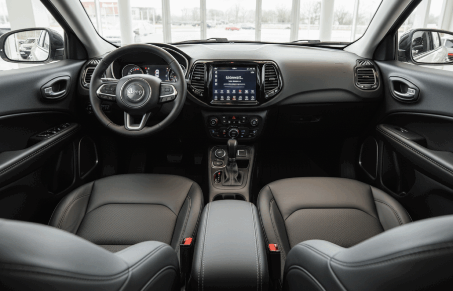 ジープコンパスの地味なインテリア