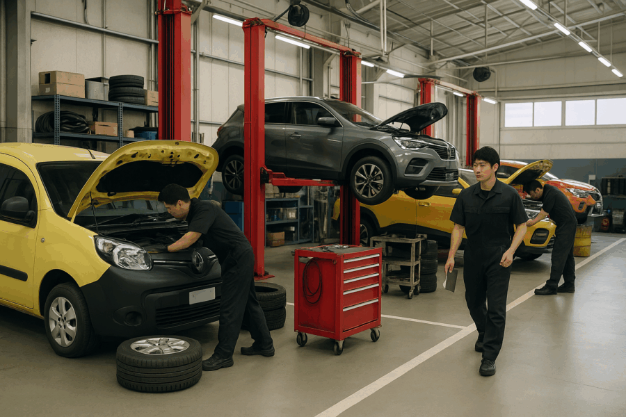 ルノーのメンテナンス工場